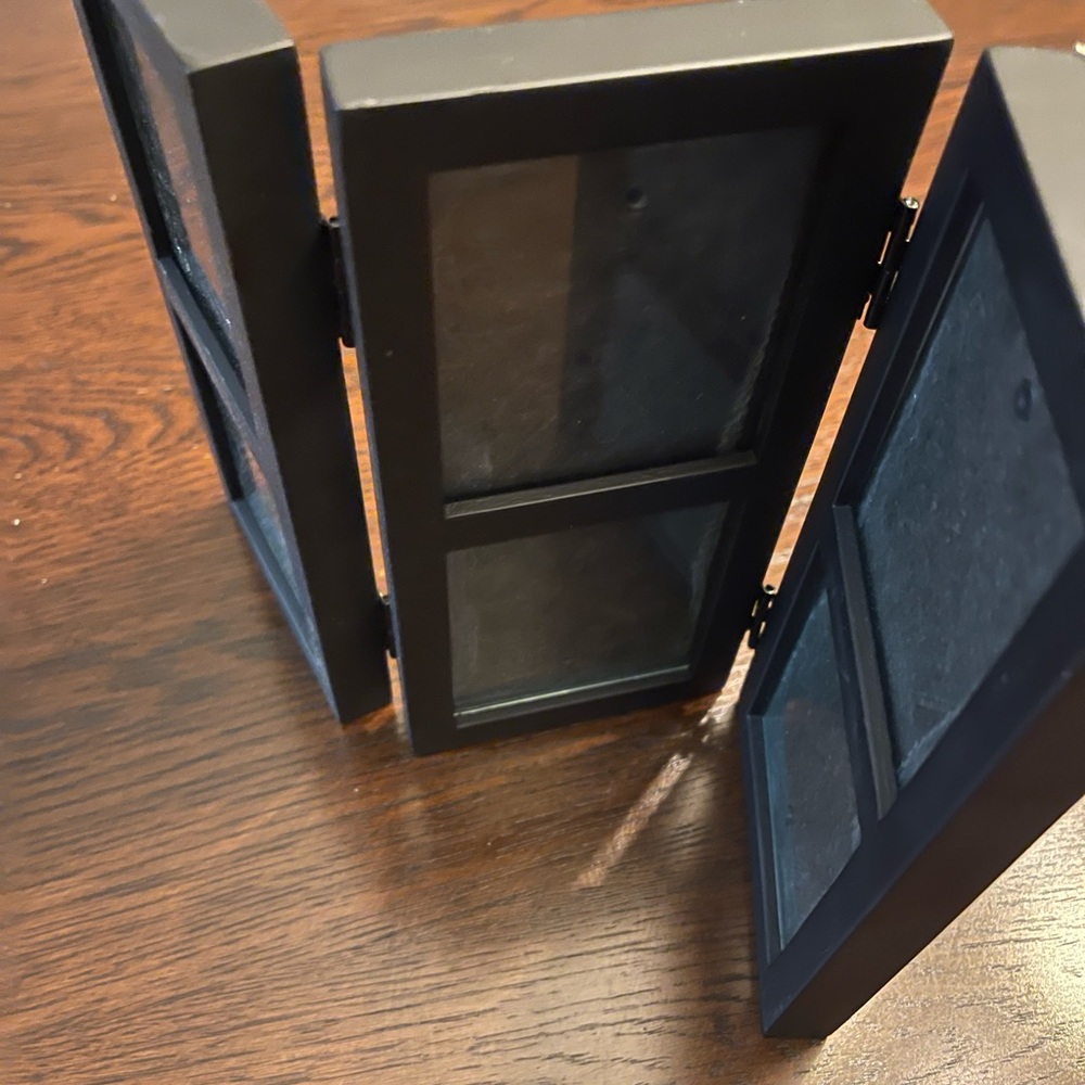 Black Triple Folding Picture Frame Shoji Screen style